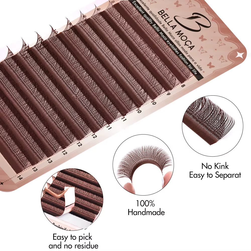 Bella moça YY cils en forme de C D L LU L + Curl Faux vison marron/noir Y fournitures