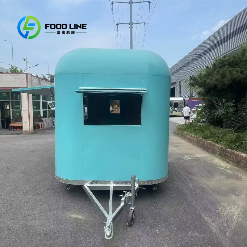 Camion de nourriture de Barbecue de café multifonctionnel de rue personnalisé-remorque de chariot de Buffet Mobile à vendre