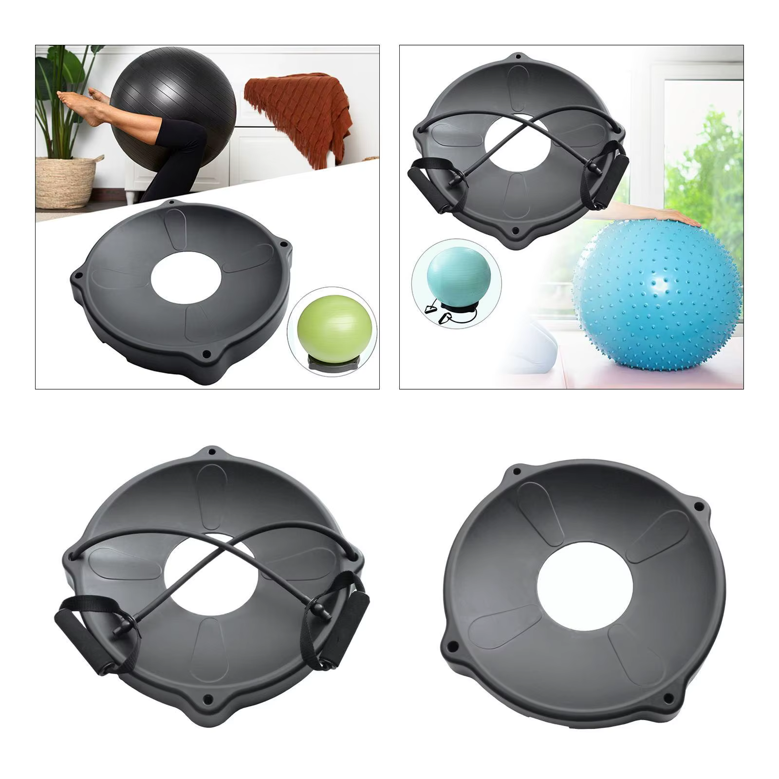 Base de support de chaise de balle de Yoga, Base de balle d'exercice pratique pour la salle de sport intérieure à la maison
