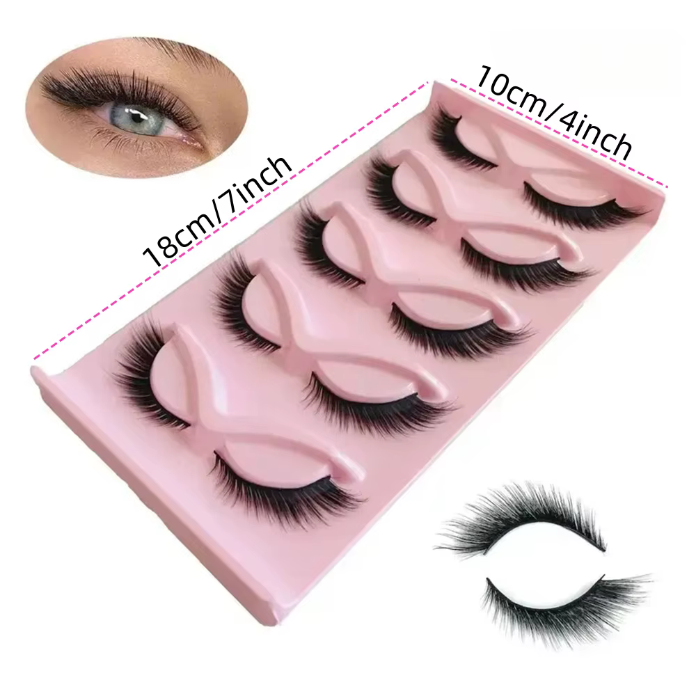 5 paires de faux cils, cils d'asage naturel