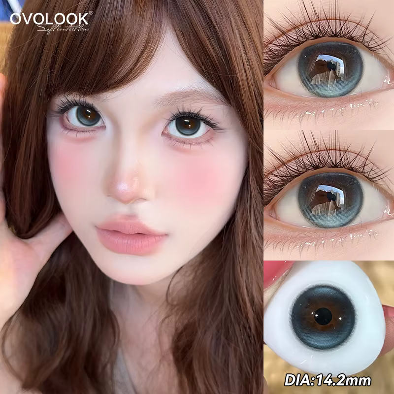 2pcs/paire lentilles de Contact colorées populaires pour les yeux couleur naturelle élèves