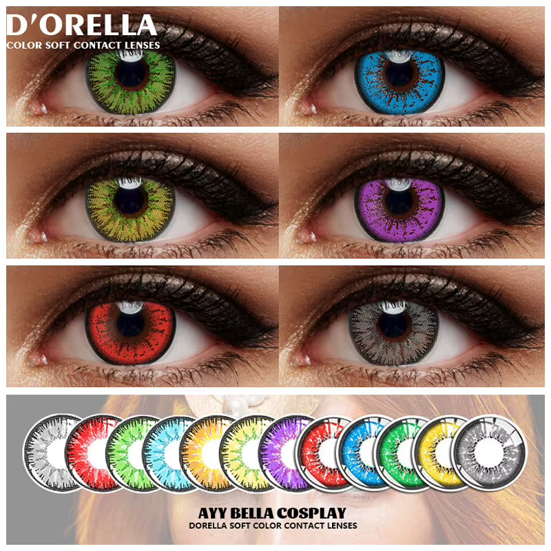 D'ORELLA-Lentilles de Contact Colorées pour les Yeux
