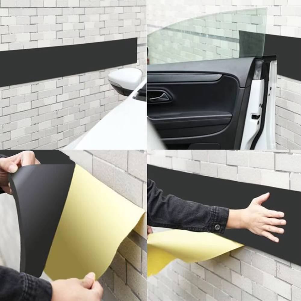 SEAMETAL 200X20cm protecteur de porte de voiture Garage en caoutchouc style de voiture garde murale pare-chocs sécurité Parking lèvre pare-chocs protecteur extérieur