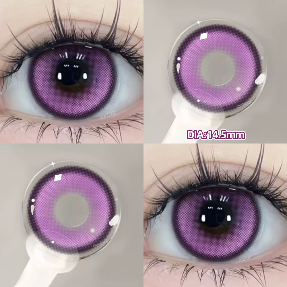 2pcs/paire Cyber Series Big Pupils Halloween Lentilles de Contact Colorées pour le Maquillage Yeux Lentille Marron