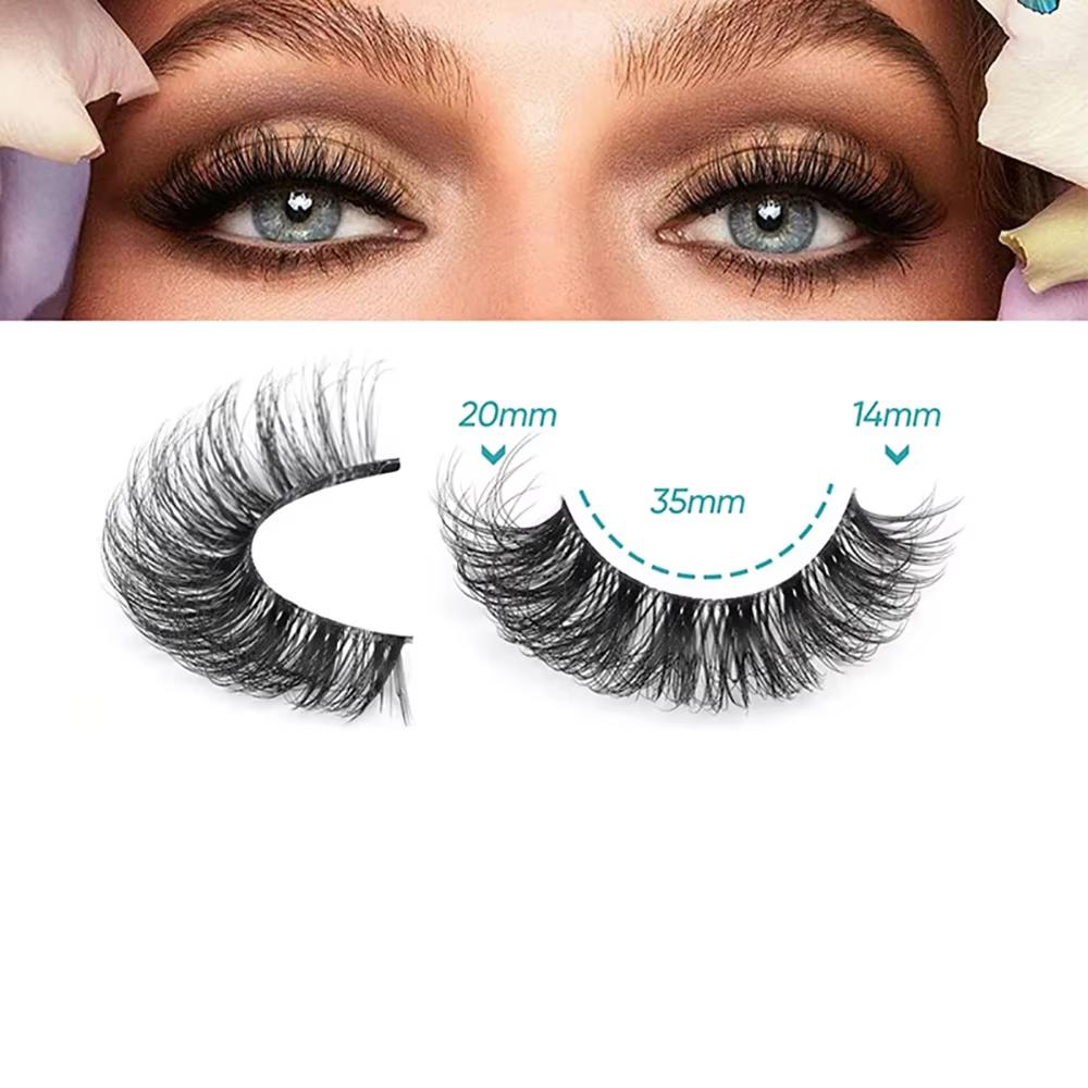 10 paires de Faux cils 6D Super moelleux et vaporeux