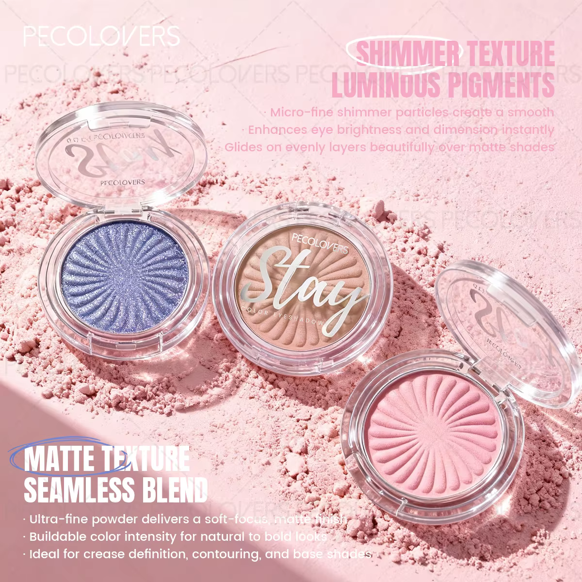 Palette de fards à paupières à triple texture (mat