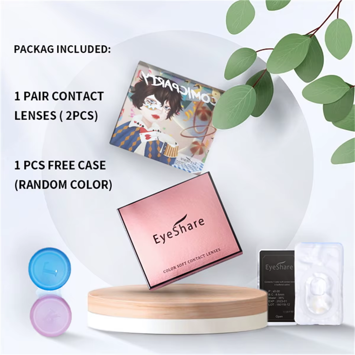 EYESHARE 1 paire de lentilles blanches Cosplay