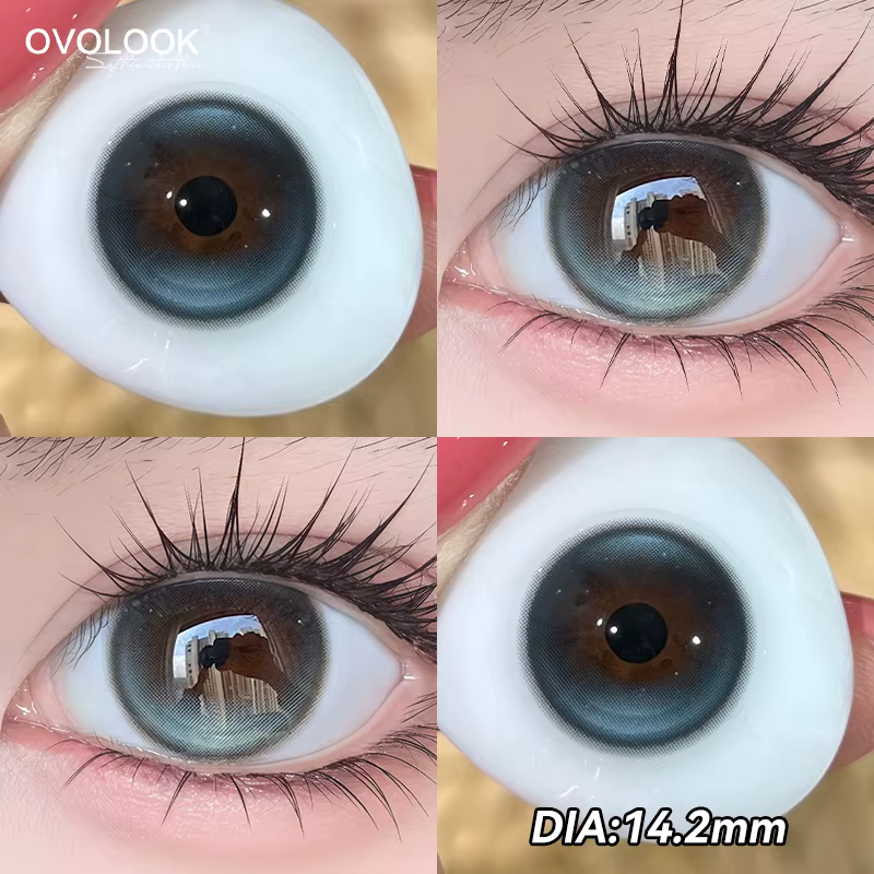 2pcs lentilles de Contact de couleur arc-en-ciel pour les yeux