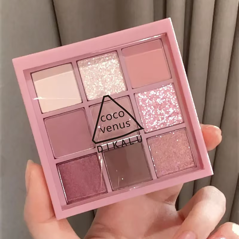 Nouveau Fumée Rose 9 couleurs fard à paupières Palette nacré mat terre couleur ombre