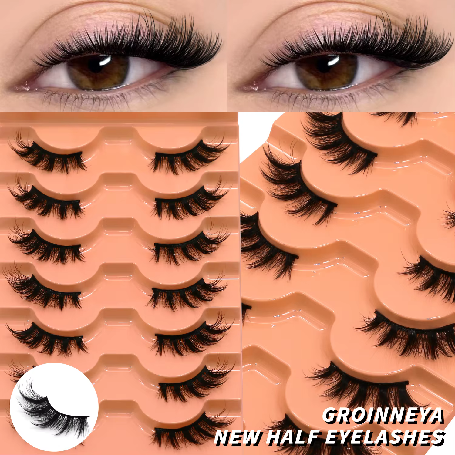 VELTRINAY Demi-cils Faux cils yeux de biches