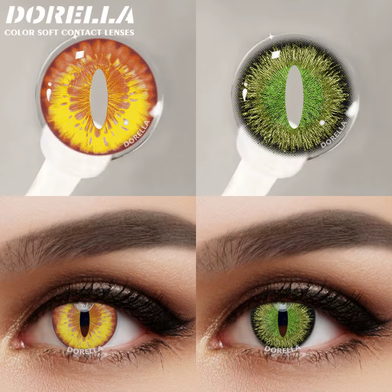D'ORELLA 1 paire de lentilles de contact colorées pour les yeux