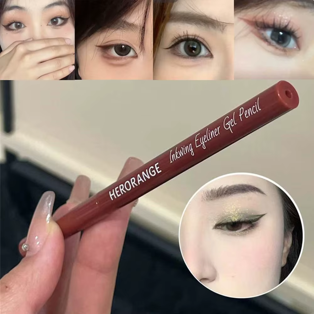 Crayon Eyeliner 12 Couleurs Rouge Vin Lisse Haute Pigmentation Mat Imperméable Aegyosal pour Effet Yeux de Soie Cosmétique