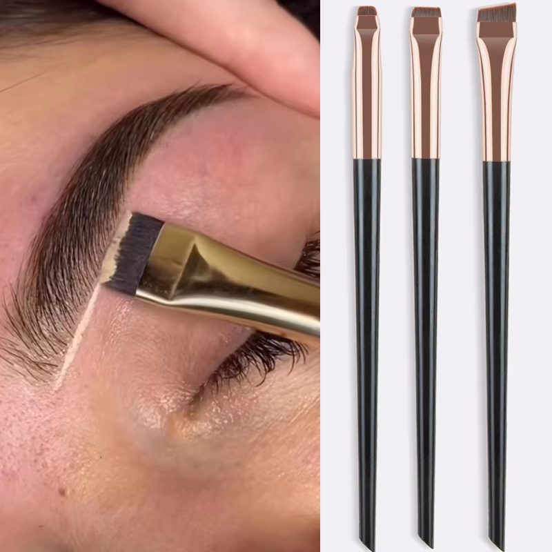 Karsyngirl 3 pièces/ensemble lame Eyeliner brosse à sourcils Portable plat fin Eye Liner
