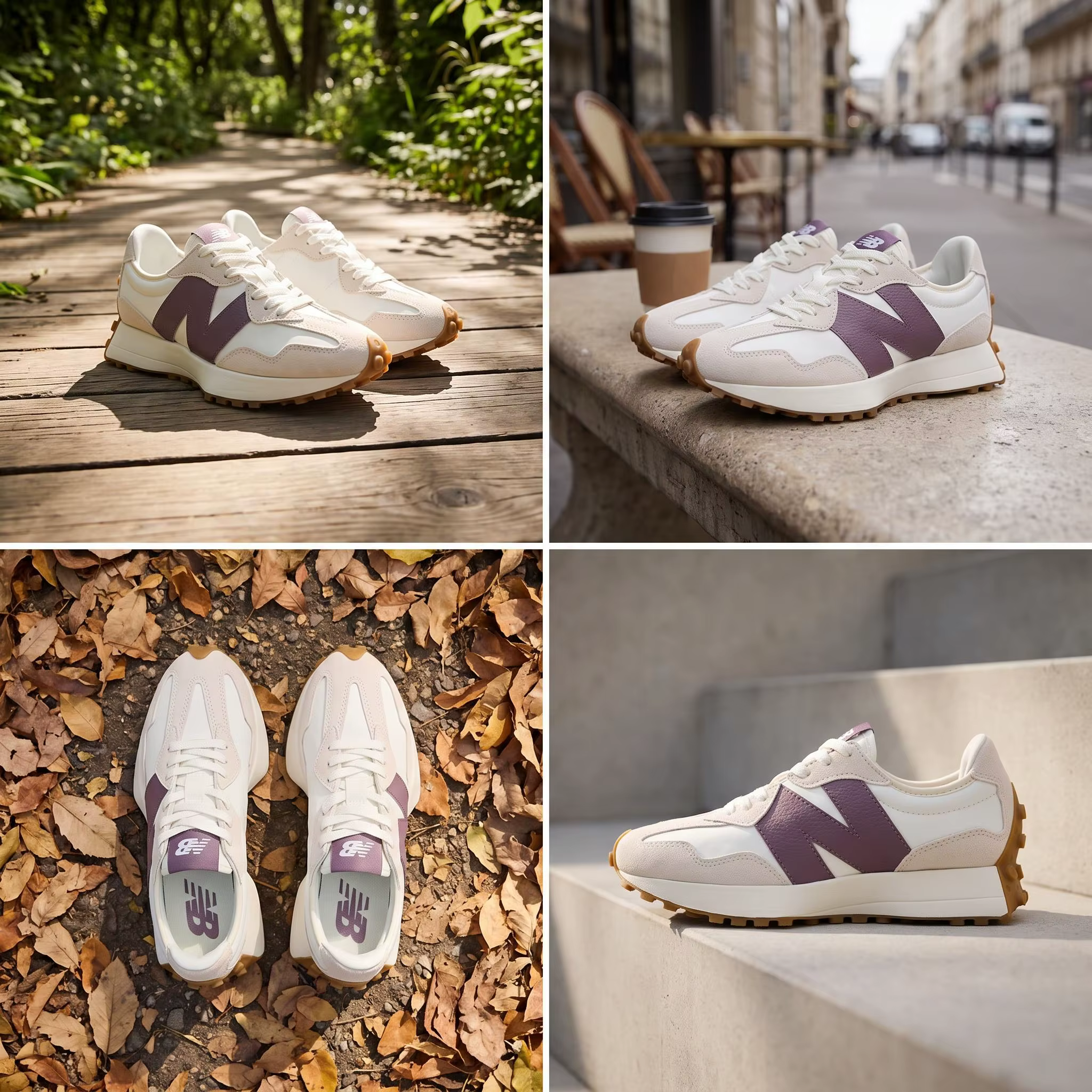 New Balance NB 327 chaussures de course décontractées basses pour femmes blanches