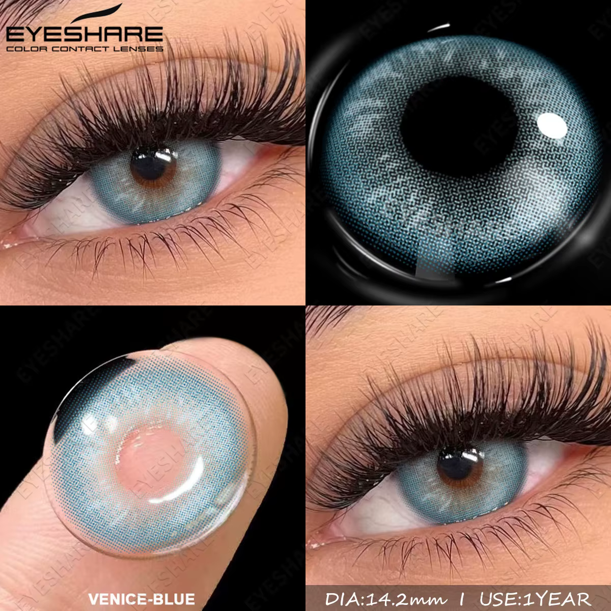 EYESHARE 2 pièces lentilles de Contact de couleur pour les yeux