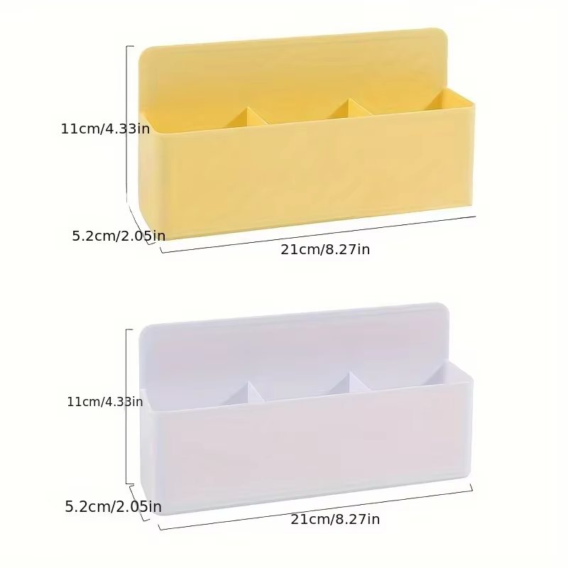 Boîte de rangement pour tableau à stylos, porte-stylo de rangement en plastique adhésif multifonctionnel pour le bureau et la maison