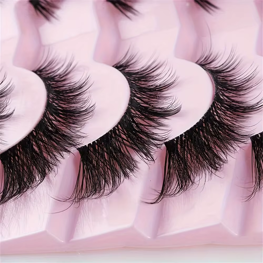Faux cils 7 paires – Coin étendu d'aspect naturel