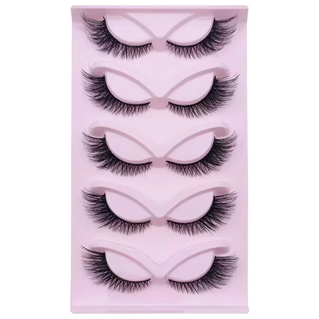 5 paires de cils yeux de chat