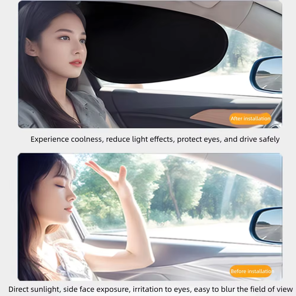 Pare-soleil électrostatique pour fenêtre latérale de voiture, rideaux pare-soleil à 4 couches, Anti-éblouissement, bloqueur UV, bloqueur interne automatique 99.9% UV, nouvelle collection