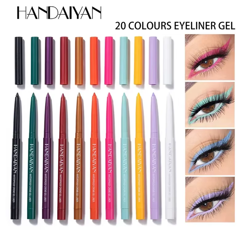 Nouveau Eyeliner mat nacré imperméable de 20 couleurs pas facile à tacher stylo