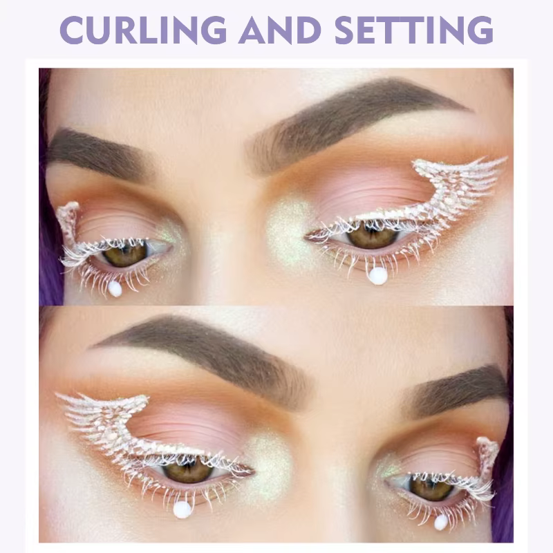 2 pièces de mascara blanc long et recourbant