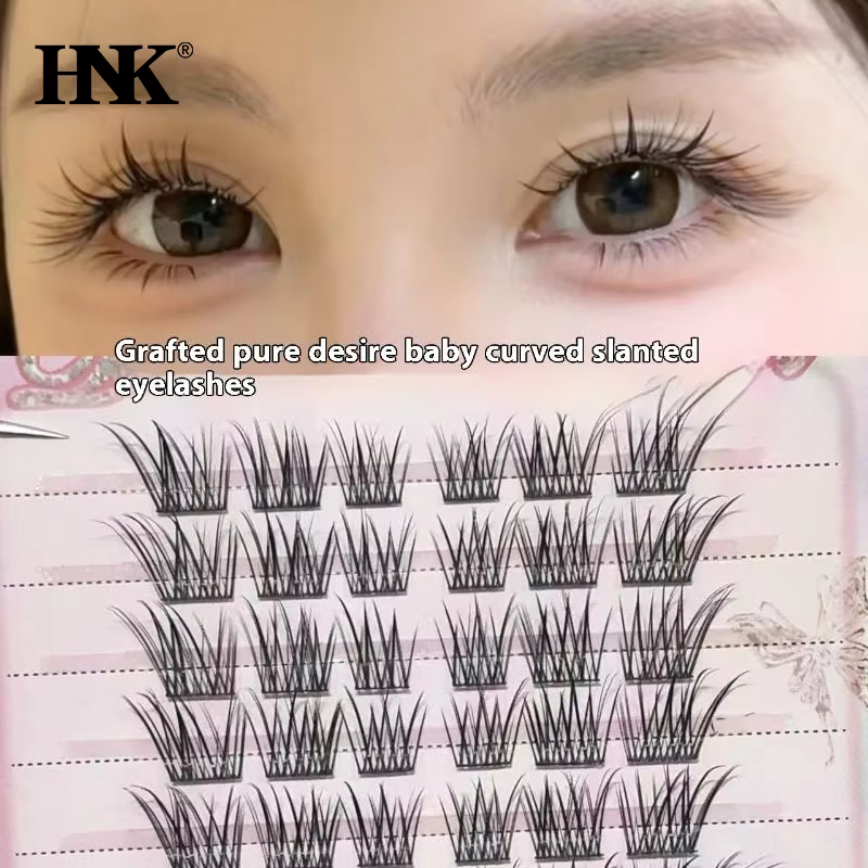 3/10 rangées de faux cils charmants inclinés volants flurry
