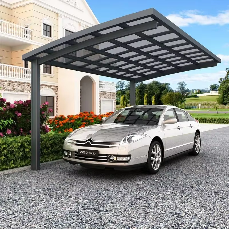 Extérieur arrière-cour Patio extérieur voiture moto en alliage d'aluminium Rv hangar Port de transport auvent cadre tente latérale murs Gazebo auvent