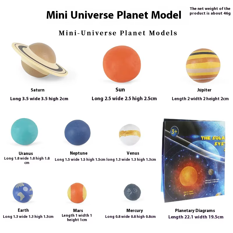 Simulation du système solaire, système planète cosmique, figurines de l'univers de la terre, matériel pédagogique, jouets éducatifs scientifiques