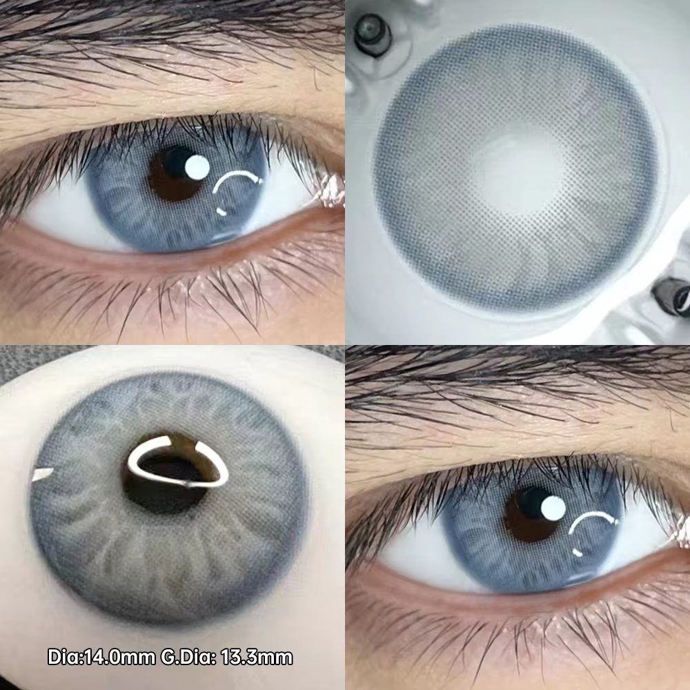 1 paire/2 pièces lentilles marron naturel de mode 14mm