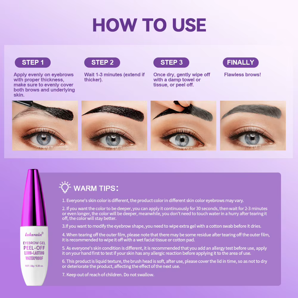 Teinte gel pour sourcils