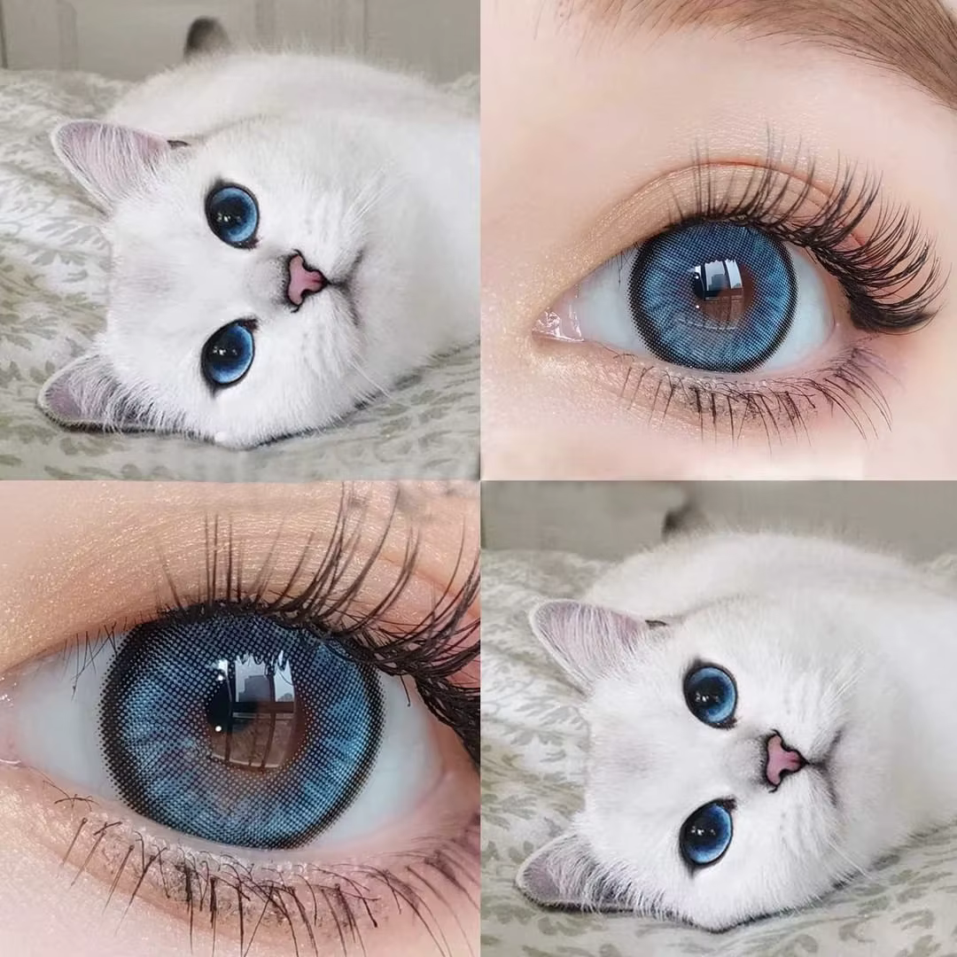 DUOXIU 2 pièces 1 paire de lentilles de Contact de couleur pour les yeux cosmétiques