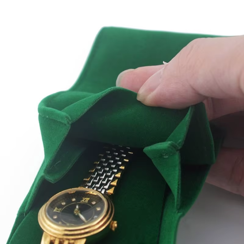 X7JB Portable Velvets Watch Travel Rangement rangement Small Watch Base