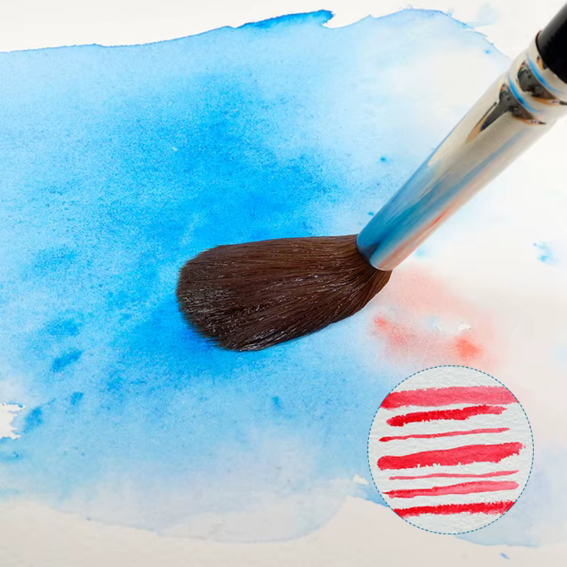 Raphael Kolinsky-Brosse d'interconnexion de peinture, poils de furet, tête ronde, plume fine, dessin au trait, fournitures d'art, original, français, 8404