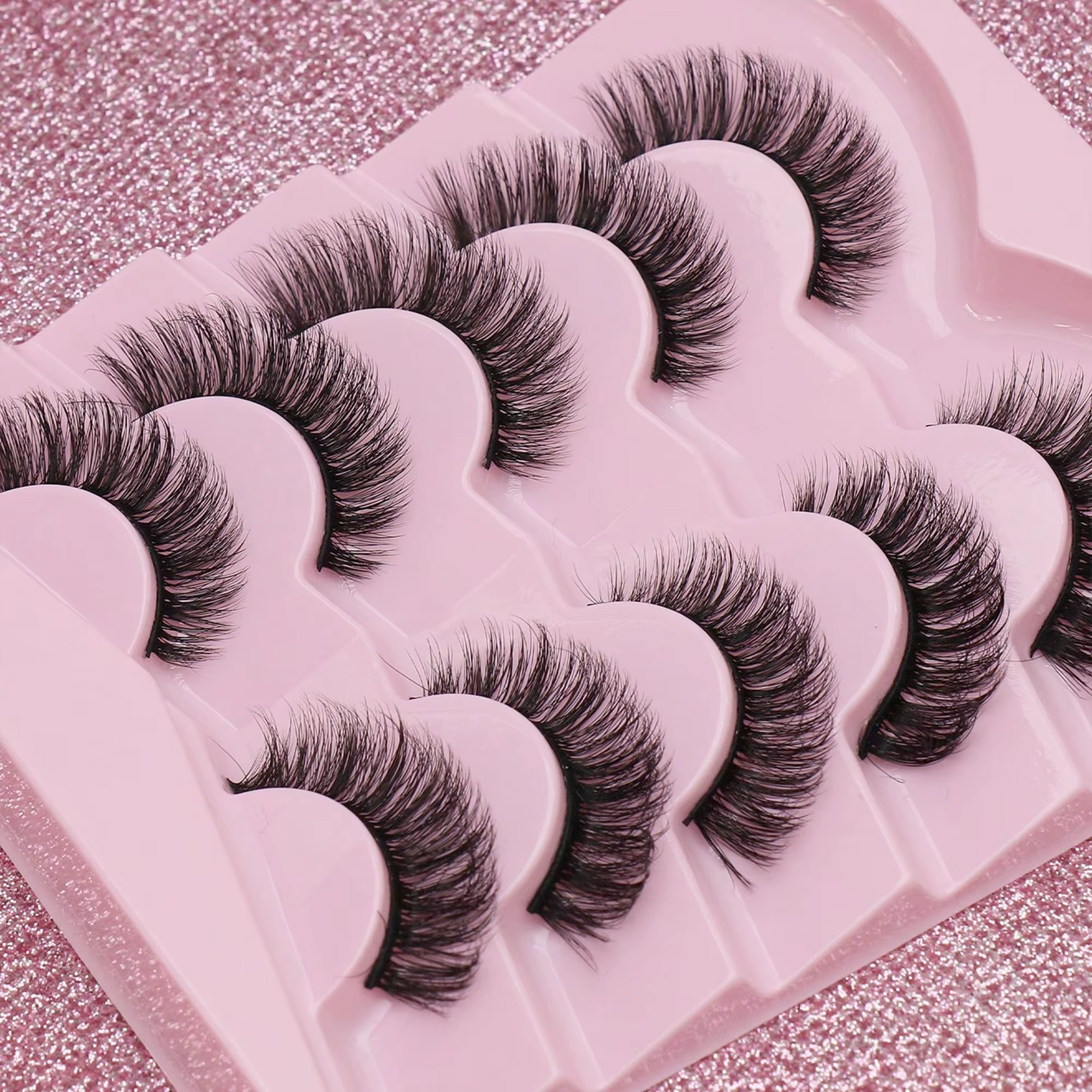 5 paires de cils yeux de chat Faux