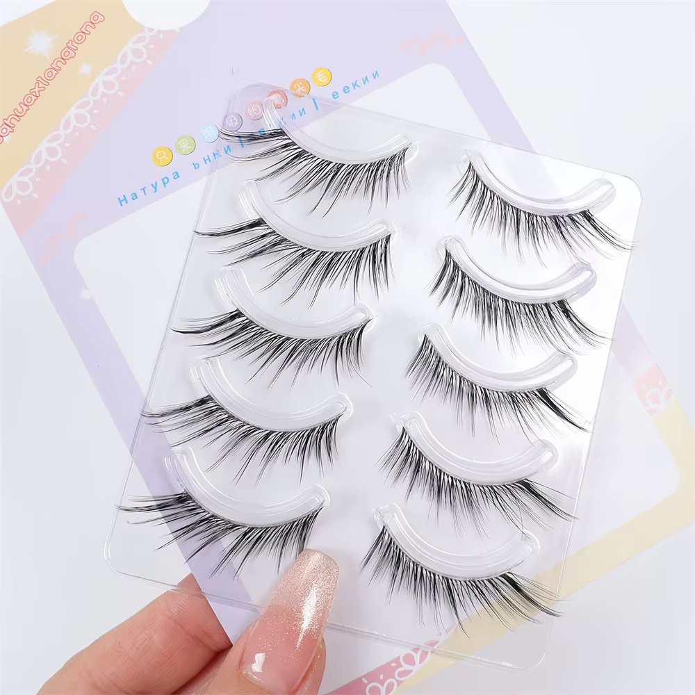 5 paires de faux cils de fée - Épais et d'aspect naturel