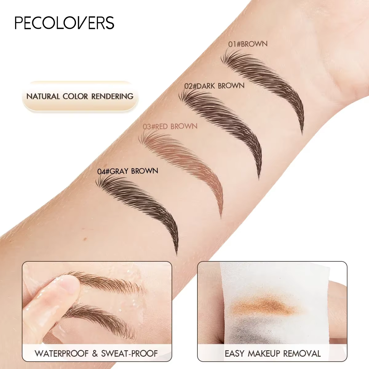 Stylo Gel à sourcils avec brosse coudée