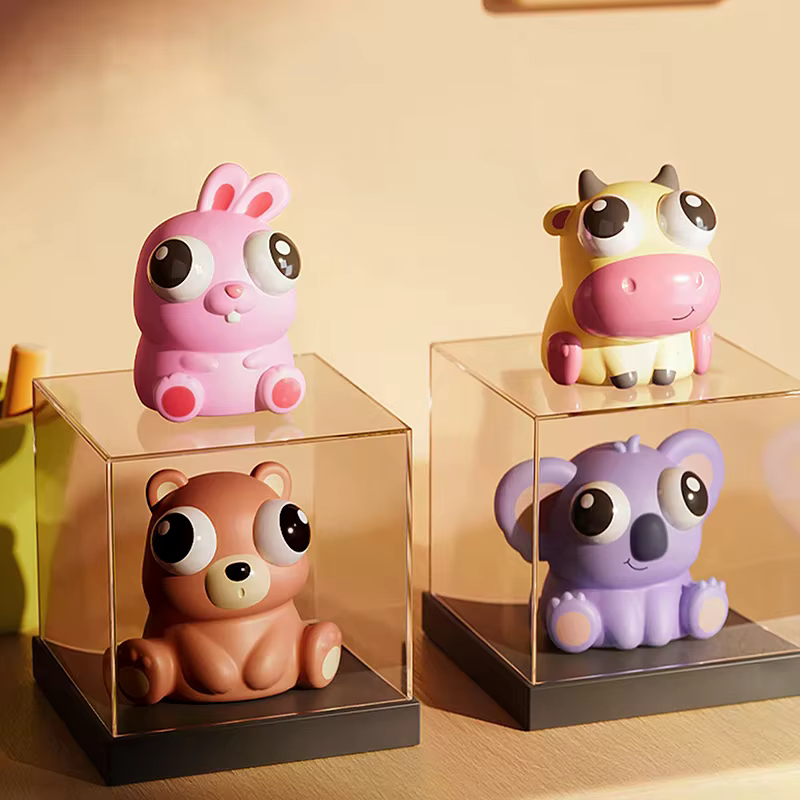 Jouets sensoriels animaux de dessin animé à presser, nouveauté amusante, jouet anti-stress et anti-anxiété, œil rebondissant, cadeaux pour enfants et adultes