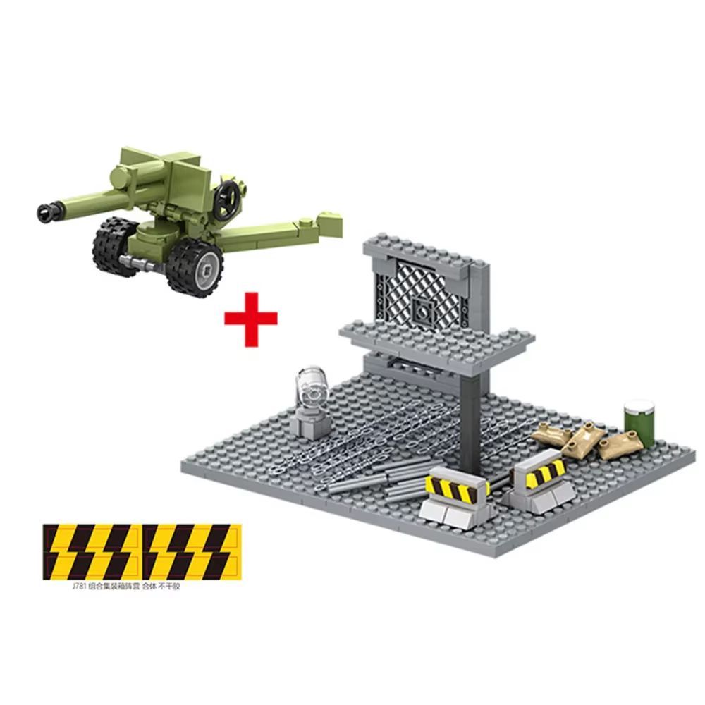 Blocs de construction militaires pour enfants : Soldats, SWAT, conteneurs, armes, canons, bases - Jouets cadeaux