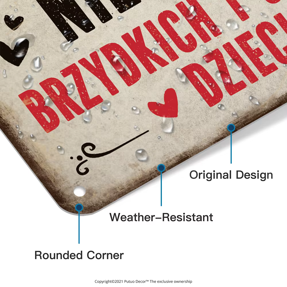 Putuo Decor 1 pièce en métal vintage polonais, MAMUSIU BEZ WZGLDU NA TO, CO PRZYNIESIE PRZYSZ, décoration murale pour maman, cadeau