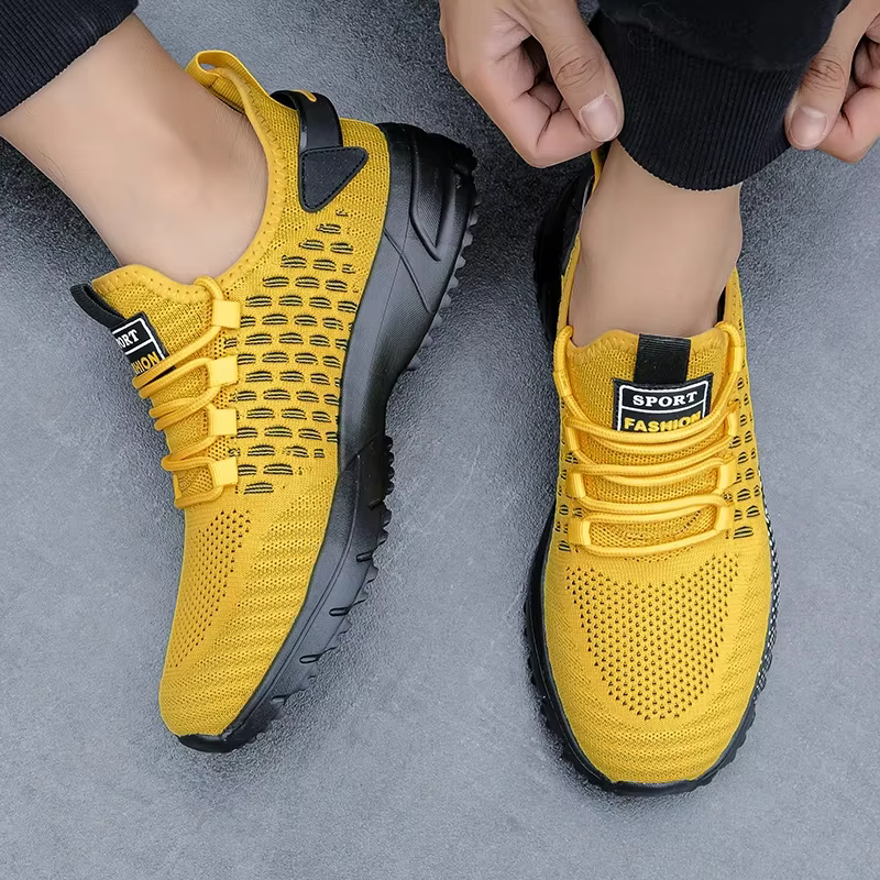 Chaussures en maille pour hommes, Design tendance à grille Unique, chaussures de course respirantes et confortables, nouvelles chaussures de sport d'été pour basket-ball sur piste