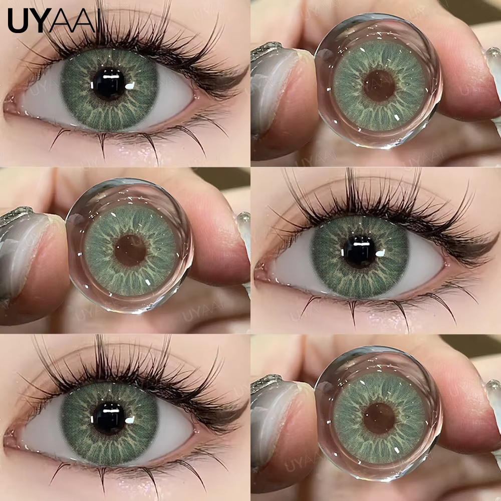 UYAAI 1 paire d'élèves colorées de haute qualité pour les yeux lentilles de mode coréenne contatos