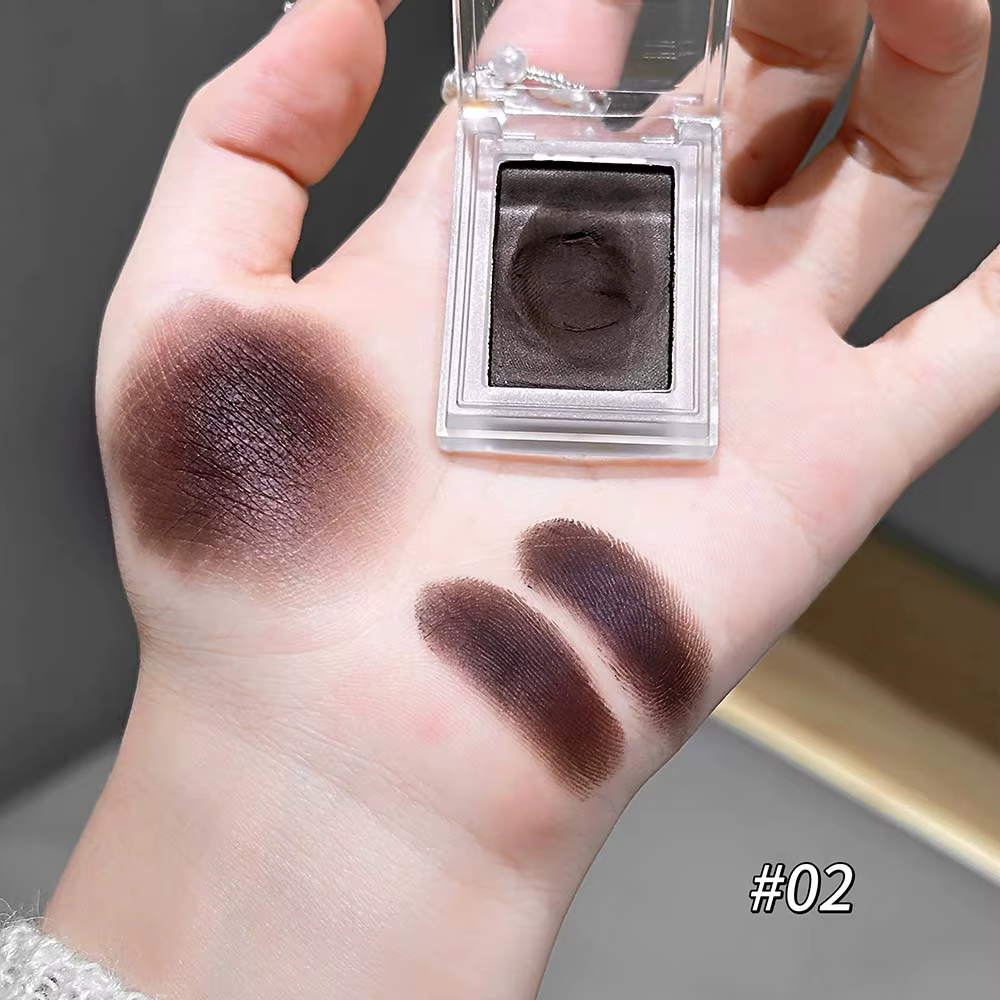 Fard à paupières crème monochrome brun rouge foncé