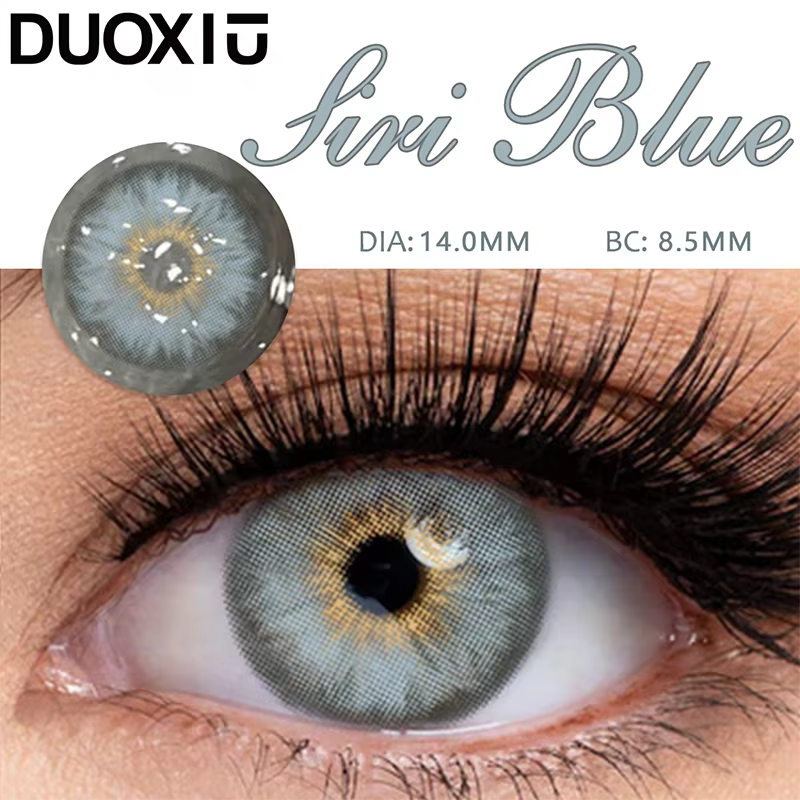 DUOXIU 1 paire de lentilles de Contact avec degré coloré lentille marron yeux colorés élèves diplômés