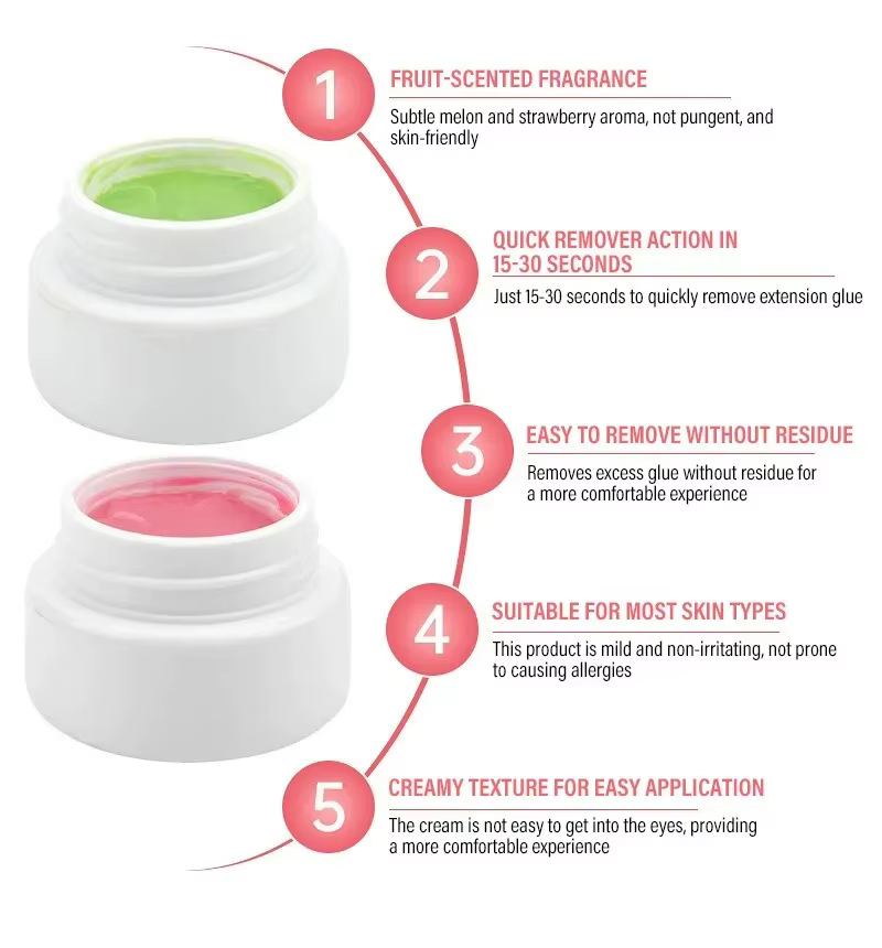 Crème dissolvant de colle pour cils, adhésif professionnel à surcharge rapide, zéro Stimulation, nettoyage Ultra rapide, outils de maquillage