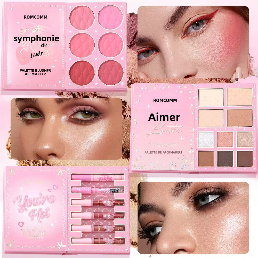 Livre magique de maquillage tout-en-un de 5 pages : kit complet avec fard à paupières multi-ombrage