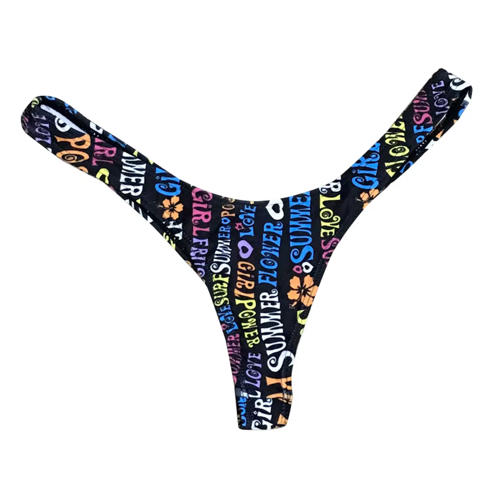 Femmes brésiliennes imprimé Bikini bas string bain plage maillot de bain maillots de bain maillot de bain pour femmes Shorts