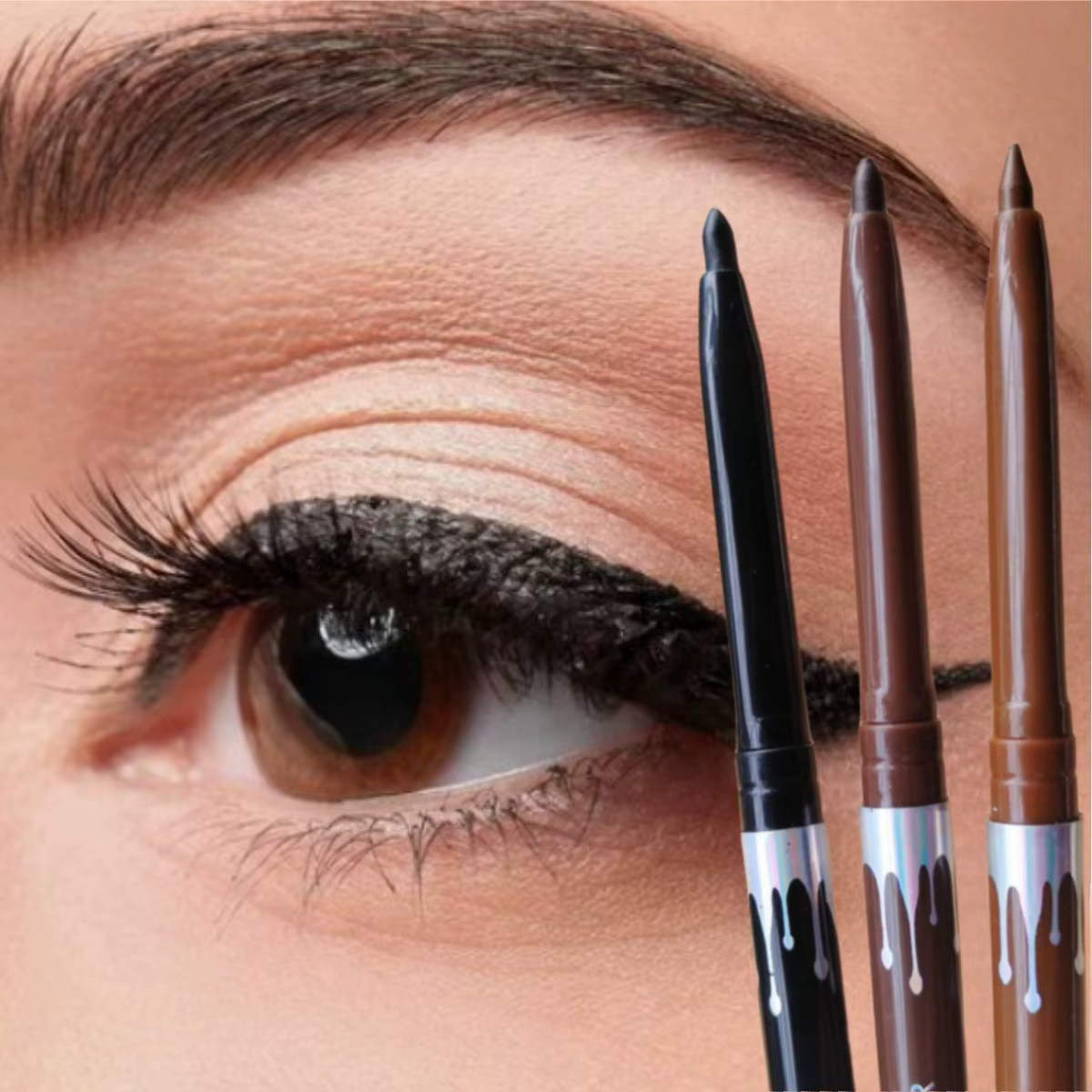Eyeliner Gel crayon noir marron Ultra-fin mat naturel lisse séchage rapide sans taches imperméable facile à porter
