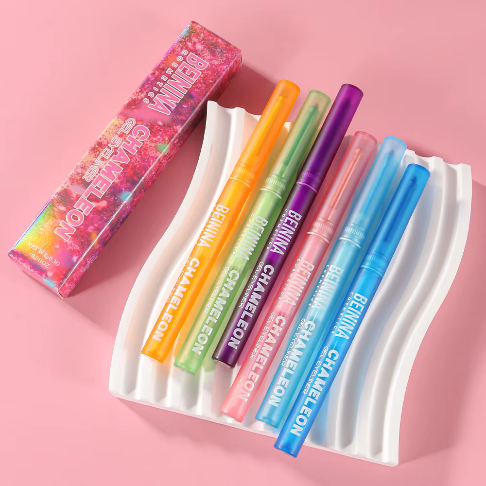 6 couleurs caméléons Eyeliner perle métallique brillant fard à paupières