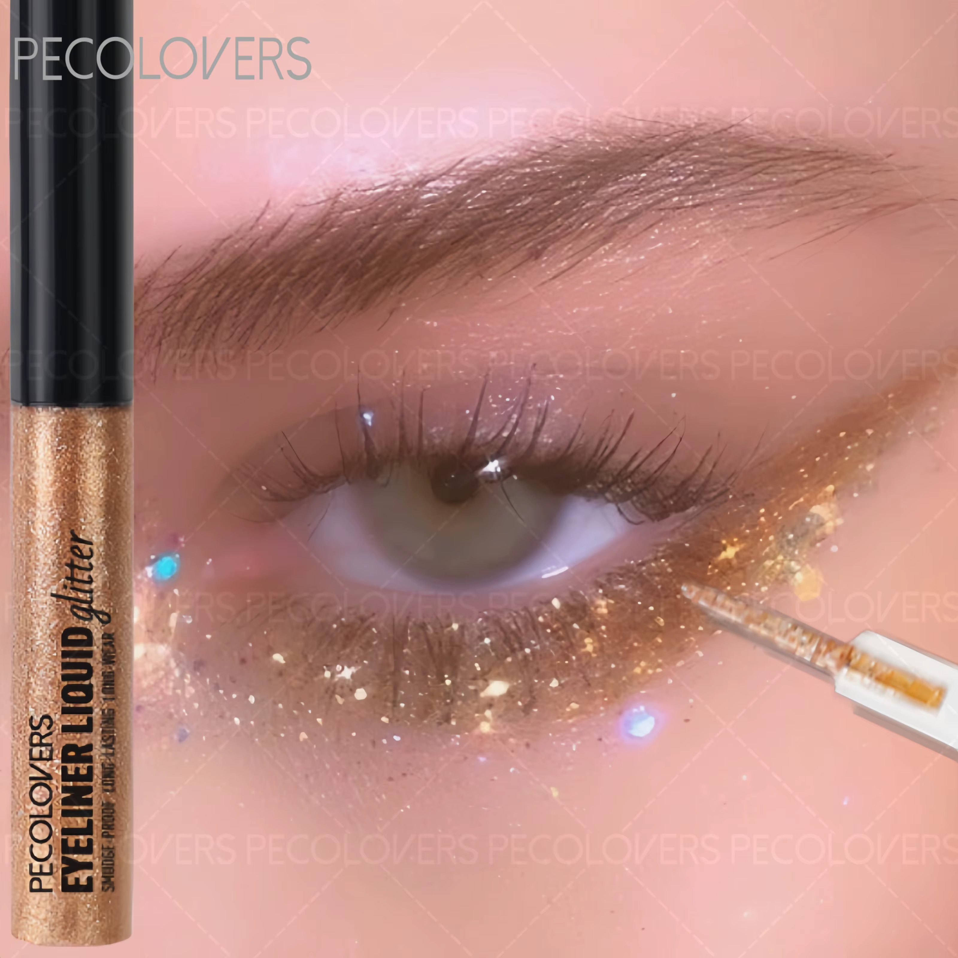 Crayon Eyeliner liquide métallique à paillettes imperméables