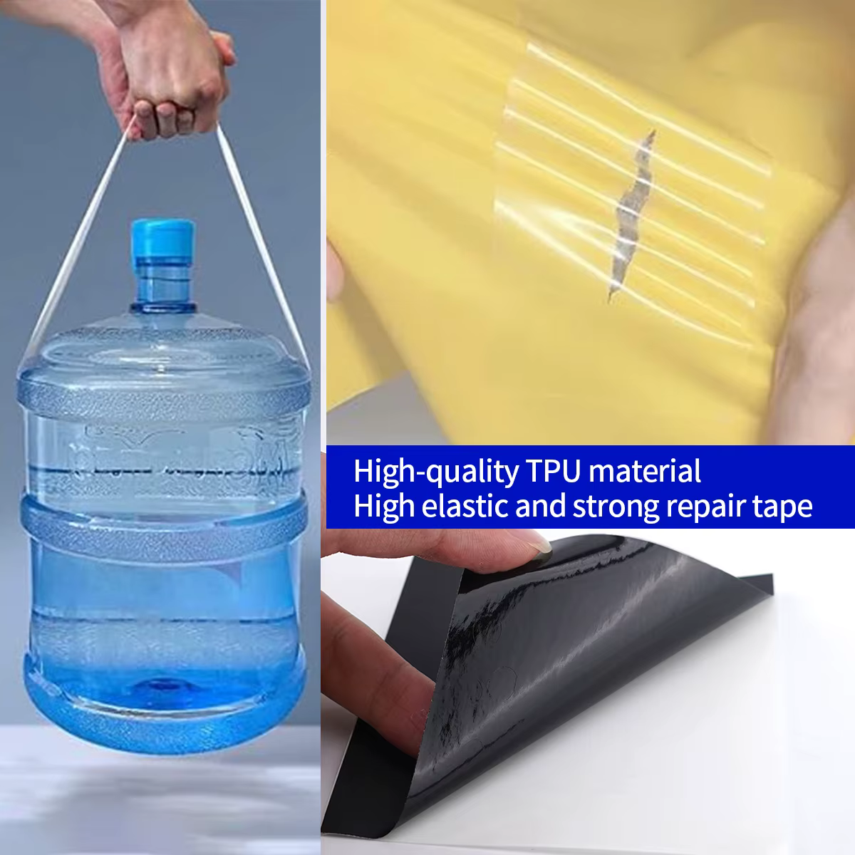 Ruban étanche pour réparation de fuites – Ruban d'étanchéité robuste pour piscine, toit, tuyaux, tente, bassin – Patch d'étanchéité instantané